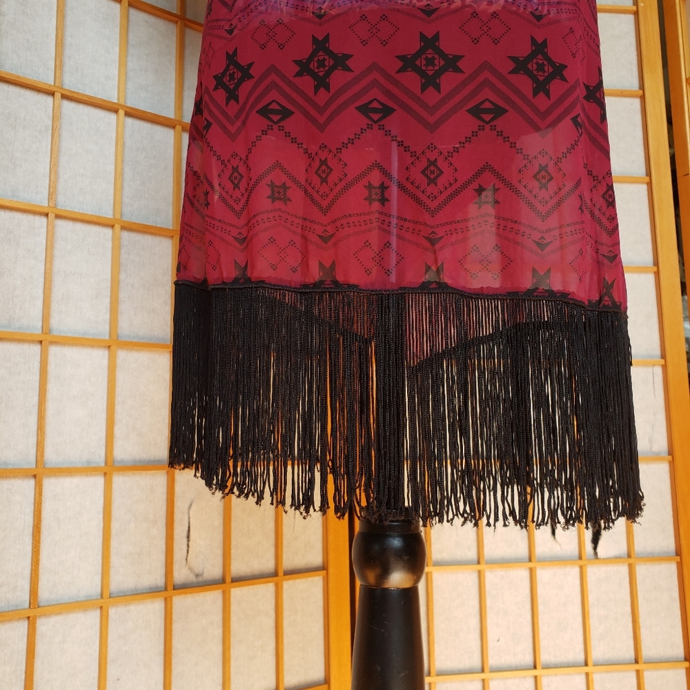 LuLaRoe Boho Kimono Fringe Coverup - Picture 4 of 7